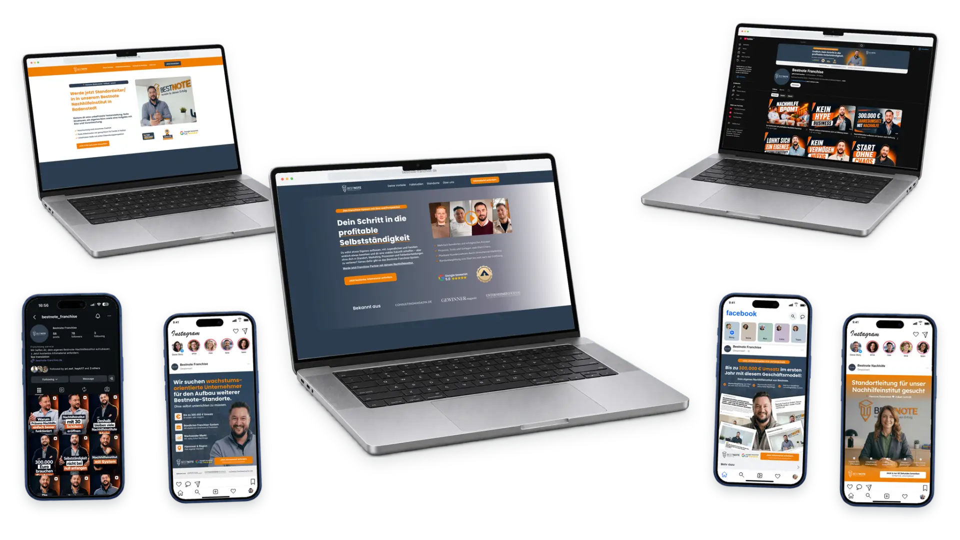BestNote und BestNote Franchise – Original-Projektmockups
